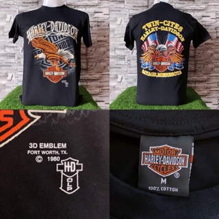 เสื้อยืดharley davidsonผ้านุ่มคอฟิตไม่มีข้างcotton100%เสื้อยืดลําลองสําหรับผู้ชายผ้าฝ้ายแขนสั้นครึ่งแขน