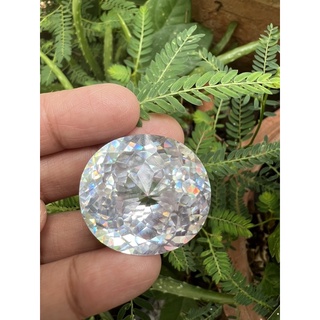 Synthetic Diamond 32x28 mm White Cubic zirconia 182 carats