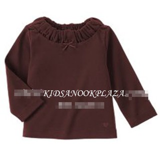 [แท้]GB53 เสื้อ Gymboree รุ่น Ruched Tee เสื้อยืดแขนยาวคอจีบ (มี 3-6 เดือน สีดำ)