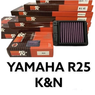 R25 YAMAHA K&amp;N ไส้กรองอากาศ ยาว