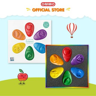 OMMO โอโม่สีเทียนปลอดสารพิษ ชุด 6 สี Baby Crayons 6 Color set