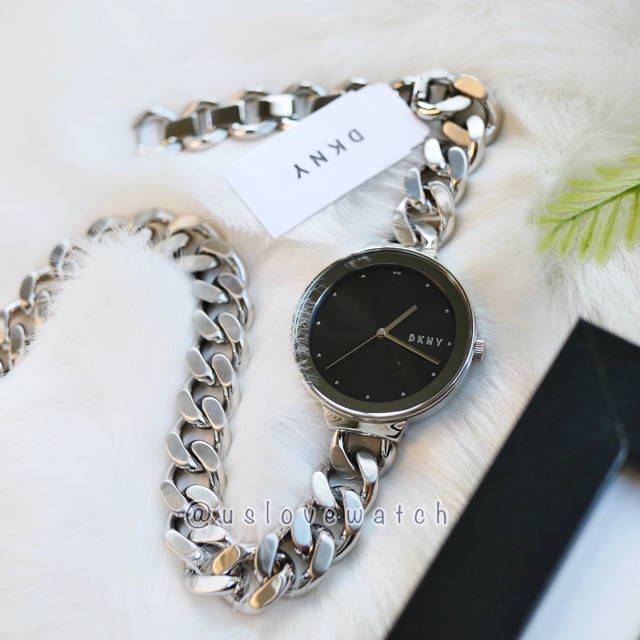 ⭐️จัดส่งฟรีems ผ่อน0% 10ด นาฬิกาข้อมือหญิง  DKNY Women's Astoria Silver-Tone Watch NY2723