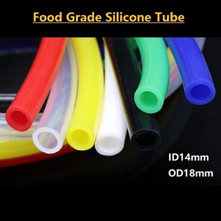 1/3Meter 14x18mm Food Grade Imported Silicone Hose Flexible Tube เกรดอาหาร นําเข้า ท่อซิลิโคน ยืดหยุ่น หลอดเครื่องดื่ม ท่อทนอุณหภูมิ ปลอดสารพิษ สิ่งแวดล้อม