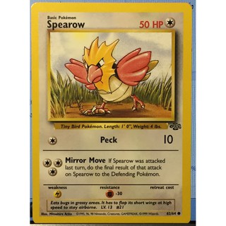 Pokemon Spearow    #62/64Jungle Set Common 1999