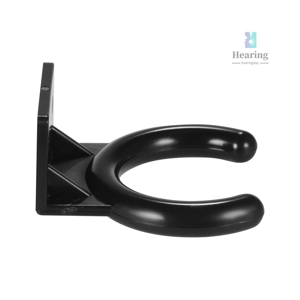 Wireless Microphone Hanger Mic Wall Mount Holder Hook Clamp Plastic Material Black  -Musical