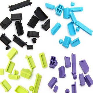 ☆Sl 13Pcs Universal Silicone Anti Dust Port Plugs Cover Stopper Laptop Notebook