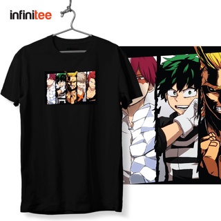 ไม่มีที่สิ้นสุด My Hero Academia Mha Manga Anime Class 1A Shirt in Black  เสื้อยืด  สำหรับผู้ชาย Women Unisex Tops