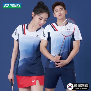 New Yonex ชุดเสื้อกีฬาแบดมินตัน แบบแห้งเร็ว สําหรับผู้ชาย และผู้หญิง