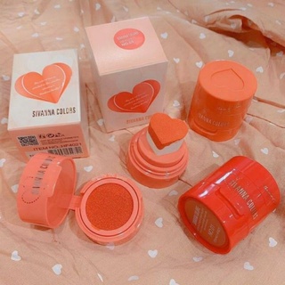 ปัดแก้มสีพีช สีส้ม เนื้อ คูชั่นLOVE ILLUSION STAMP BLUSH : HF4021