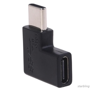 Star อะแดปเตอร์แปลง 90 องศา Usb 3.1 Type C Male To Female &amp; ซ้าย Usb C สําหรับโทรศัพท์มือถือแท็บเล็ตพีซี