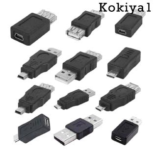 ( Kokiya 1 ) อะแดปเตอร์แปลงข้อมูล Otg Usb 2 . 0 A Male To Female Micro - B 12 ชิ้น / ชุด