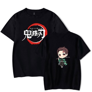 Demon Slayer Kimetsu No Yaiba เสื้อยืดผ้าฝ้าย พิมพ์ลาย สำหรับผู้ชาย และผู้หญิง ลวดลาย DS003A