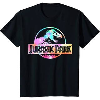 เสื้อยืดสีขาวเสื้อยืดแขนสั้น พิมพ์ลายกราฟฟิคโลโก้ Jurassic Park คุณภาพสูง แฟชั่นฤดูร้อน สําหรับผู้หญิงS-4XL