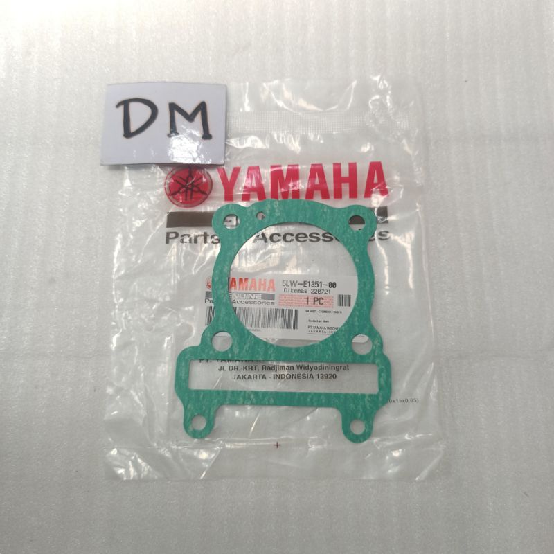 ปะเก็นเสื้อสูบลูกสูบ Mio Nouvo Fino 5LW-E1351-00 ของแท้ Yamaha YGP