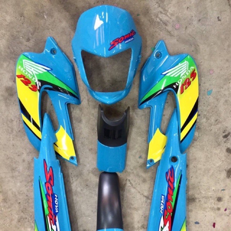 ชุดสีโซนิคตัวเก่าฟ้ามิ้นท์(2000-2003)8ชิ้นพร้อมลาย เฟรมรถ กรอบรถโซนิกตัวแรก (SONIC1)