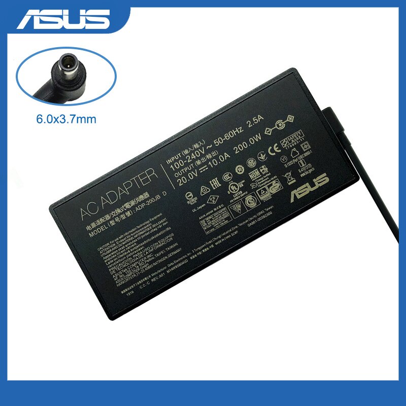ADP-200JB D 20V 10A 6.0x3.7 มม.อะแดปเตอร์ AC สําหรับ ROG Zephyrus G15 GA503 GA503QS GA503QR GA503QM 