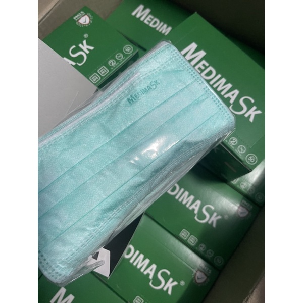 Medimask หน้ากากอนามัยใช้ทางการแพทย์3ชั้น_1กล่องมี50ชิ้น