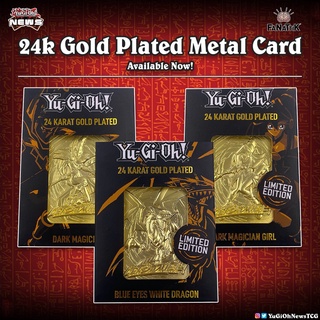 Yu-Gi-Oh! 24K Gold Metal Plated - Blue Eyes White Dragon / Dark Magician / Dark Magician Girl (Set of 3)