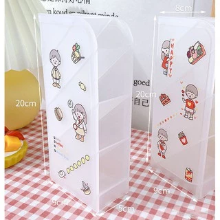 ส่งด่วน ฟรี (💖Sticker👩🏻‍❤️‍👩🏼) กล่องเก็บปากกามัลติฟังก์ชั่น คอนโดปากกา กล่องจัดระเบียบ ชั้นวางปากกา