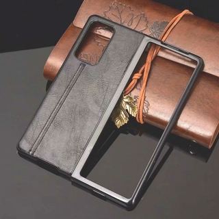 เคสโทรศัพท์มือถือ หนัง PU แบบแข็ง สำหรับ Samsung Galaxy Z Fold 2