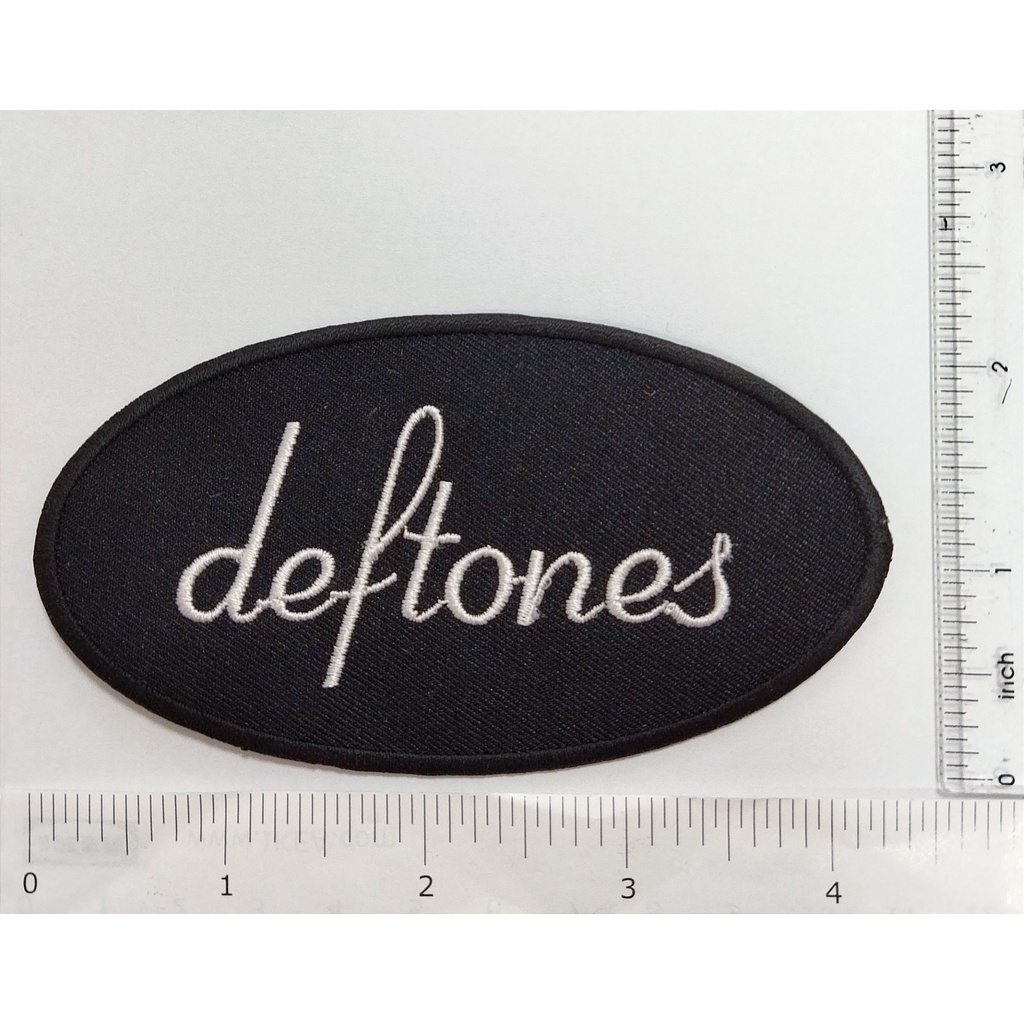 Deftones Logo alternative metal band logo โลโก้วงดนตรี ตัวรีดติดเสื้อ เย็บติดเสื้อ ตกแต่งเครื่องแต่ง