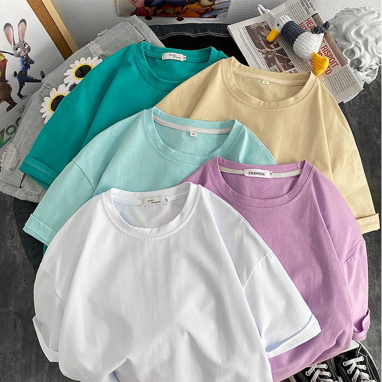 Random Color Short-sleeved T-shirt female Korean version of the spring and summer 2021 new