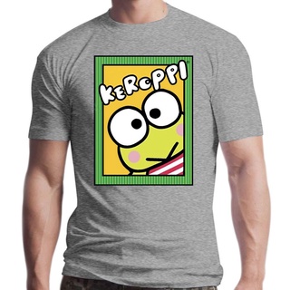 [COD]ใหม่ เสื้อยืดแขนครึ่ง พิมพ์ลาย Keroppi สีเหลือง เข้ากับทุกการแต่งกาย แฟชั่นสําหรับผู้ชายS-5XL