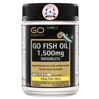 GO Healthy Fish Oil 1500mg Odourless 210 แคปซูล(สินค้าพรีออเดอร์)