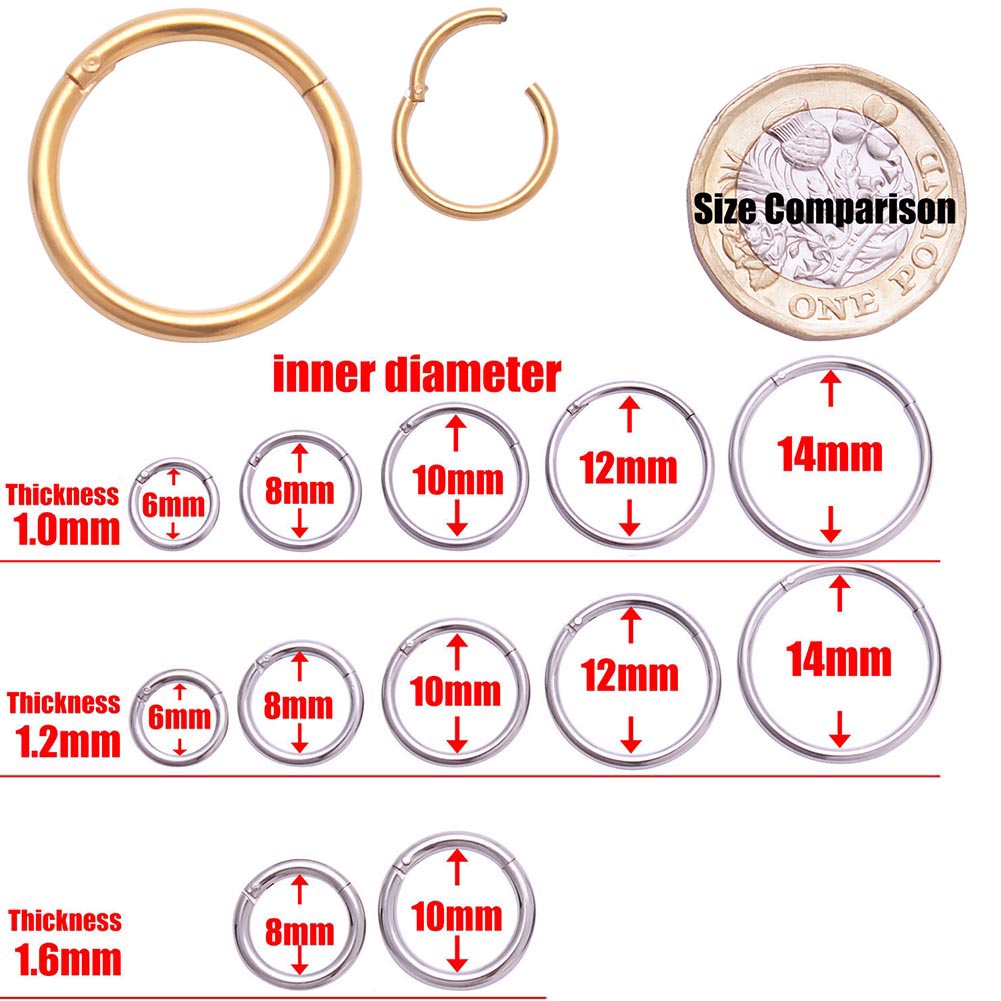 เครื่องประดับ จิวจมูก ห่วงปาก สเตนเลส สไตล์พังก์ เรียบง่าย แฟชั่นสําหรับทุกเพศ 1 ชิ้น ราคา ถูกที่สุด ดีลบีเคเค แกลเลอรีภาพที่ 8