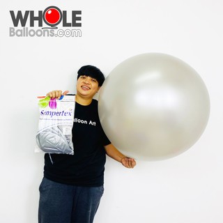 Wholeballoons ลูกโป่งยางกลม 36" เนื้อขุ่น(1แพค/10ใบ) เนื้อยาง ย่อยสลายได้ 100% นำเข้าจากโคลัมเบีย ยี่ห้อ Sempertex