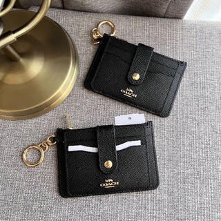 ATTACHMENT CARD CASE (COACH C6881)GOLD/BLACK