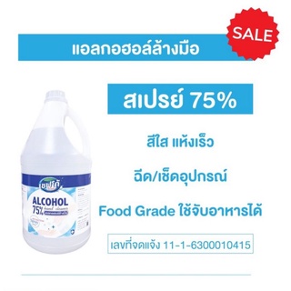 แอลกอฮอล์ล้างมือ สเปรย์ เจล 75%