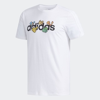 เสื้อขาว t-shirt for men❀P.Adidas Pokémon Pixeled Tee Men T-shirt White T-shirt for men/T-shirt for womenเสื้อยืด