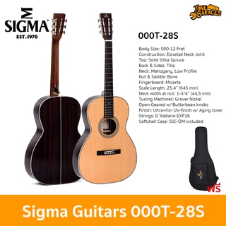 Sigma Guitars 000T-28S Acoustic Guitar กีต้าร์โปร่ง กีต้าร์อะคูสติก มาพร้อม Gigbag