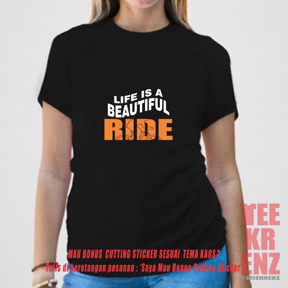 เสื้อยืด พิมพ์ลาย Life Is A Beautiful Ride สําหรับผู้ชาย และผู้หญิง #3