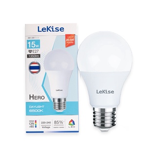 หลอดแอลอีดี LeKise A60 LED BULB 15W E27 DAYLIGHT(6500K) แสงขาว