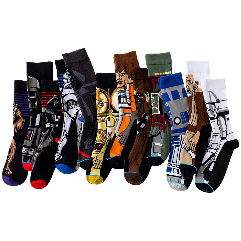 ถุงเท้าแฟชั่น Star Wars series ลำลอง Unisex