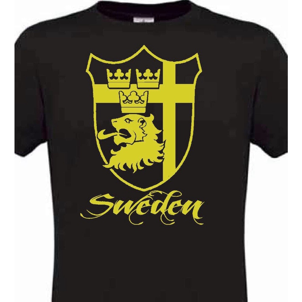 ขายดี เสื้อยืดลําลอง แขนสั้น พิมพ์ลาย Schweden Sweden Sverige Stockholm Skandinavien Angeln Trikot ส