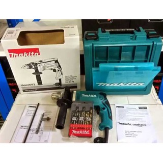 มากีต้า (MAKITA) รุ่น HP1630KSP ขนาด 16 มม.(5/8 นิ้ว) มาพร้อมกระเป๋าเครื่องมือและอุปกรณ์ แท้100%