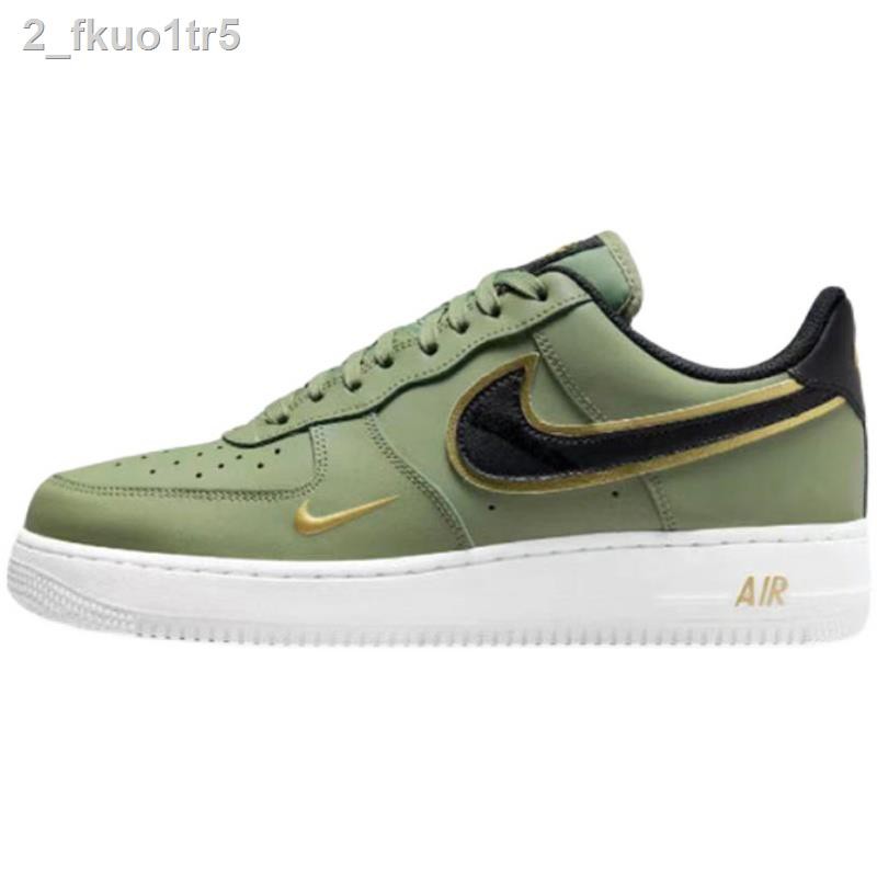 green and black air force ones