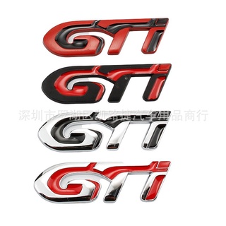 สติกเกอร์โลโก้โลหะ ลายโลโก้ตัวอักษร Gti สําหรับติดตกแต่งรถยนต์ PEUGEOT