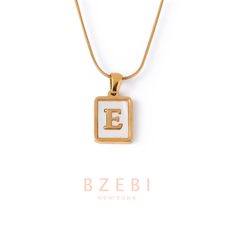 BZEBI สร้อยคอ จี้ตัวอักษรภาษาอังกฤษ a z  ผู้หญิง สแตนเลส โซ่ necklace จี้ทอง ภาษาอังกฤษ เงิน 18k สําหรับผู้หญิง 1070n