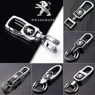 พวงกุญแจโลหะ รูปโลโก้ Peugeot แบบสร้างสรรค์ สําหรับรถยนต์