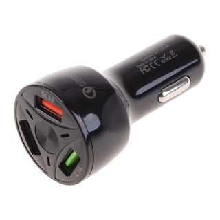 Rr ที่ชาร์จบุหรี่ในรถยนต์ 12V USB QC 3.0 ชาร์จเร็ว 3 USB สําหรับโทรศัพท์มือถือ