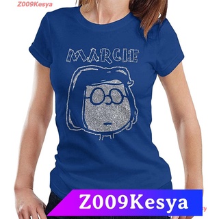 Z009Kesya เสื้อยืดสีพื้นคอกลม Peanuts I Am Marcie Glitter Womens T-Shirt discount  Peanuts