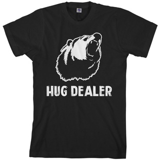 ผ้าฝ้ายแท้เสื้อยืด พิมพ์ลาย Hug Dealer Love Bear สุดฮา เหมาะกับของขวัญ สําหรับผู้ชายS-4XL