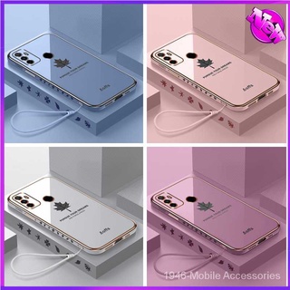 เคส OPPO A53 soft case phone plating เคสโทรศัพท์มือถือลายใบเมเปิ้ลสําหรับ WyXW