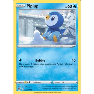 PE PE-BRST-035 Piplup Brilliant Stars Sing Common - EN 035 0821000022468