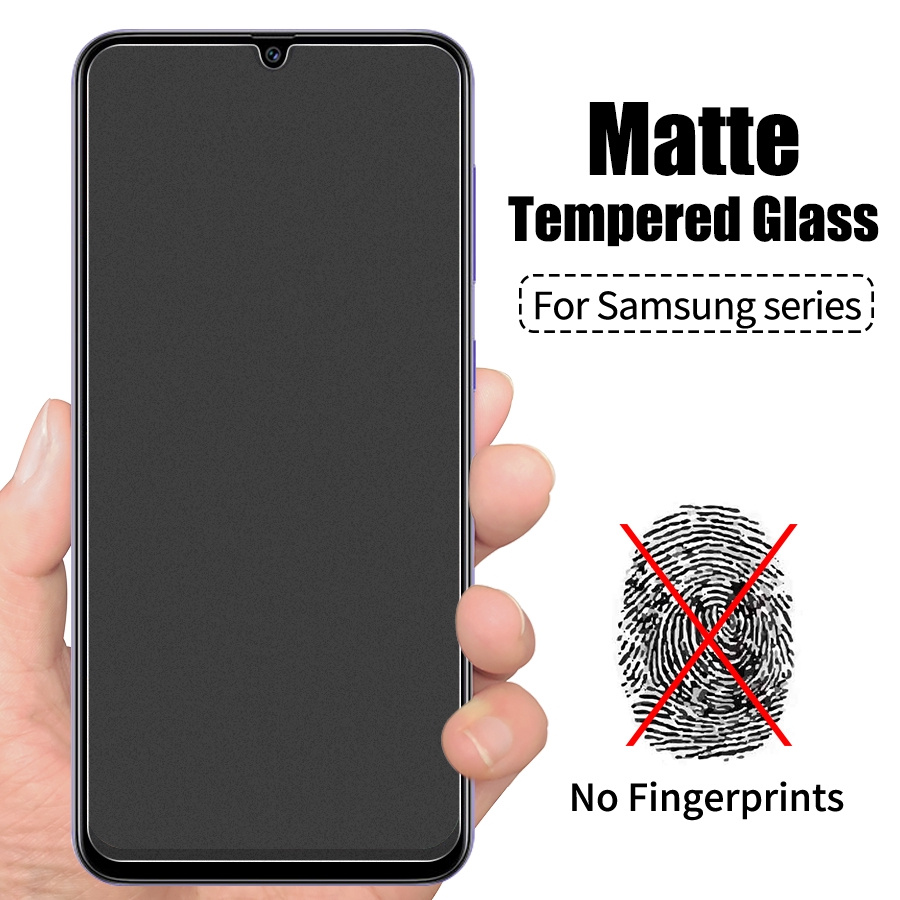 Samsung Galaxy Note 10 Lite/A01/A11/A31/A51/A71/A21S/A10s/A20s/A30s/A50s/A70s/A02S/A12/A42/A10/A20/A30/A50/A70/A80/M31/M51/J4 Plus/A6/A7/A8 2018 Anti-fingerprint Matte Frosted Tempered Glass Screen Protector