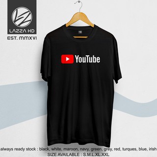 เสื้อยืดลําลอง แขนสั้น พิมพ์ลายโลโก้ YOUTUBE Distro สําหรับผู้ชาย